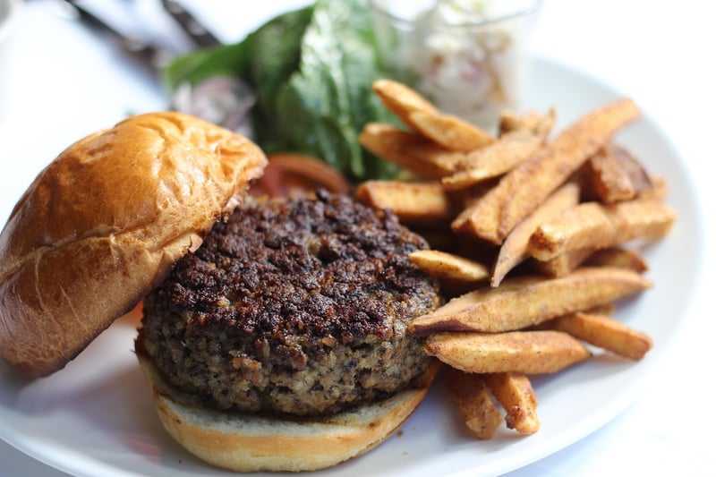 Burger on a plate